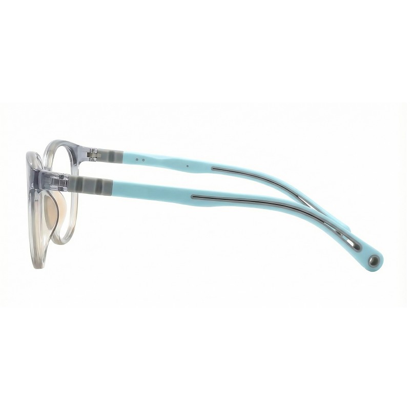 Oval Gray Eyeglasses 