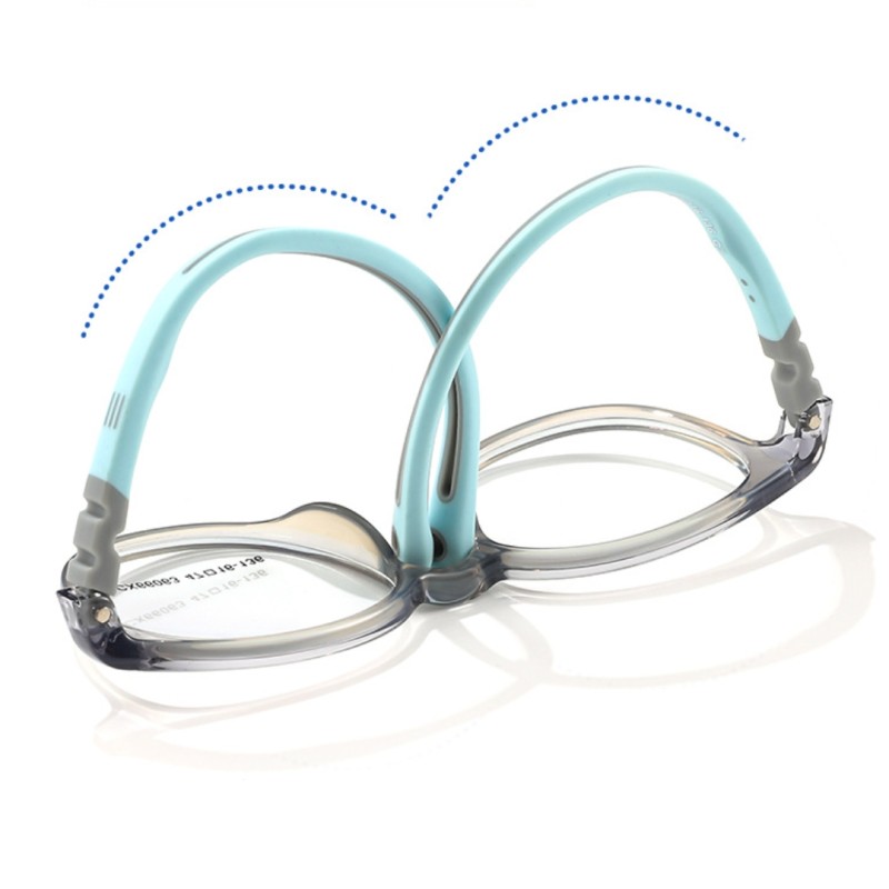 Oval Gray Eyeglasses 