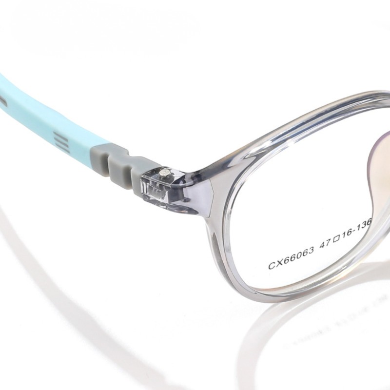 Oval Gray Eyeglasses 