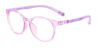 Oval Pink Eyeglasses 