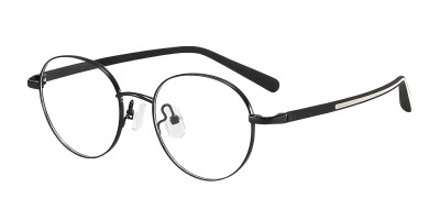 Round Black Eyeglasses