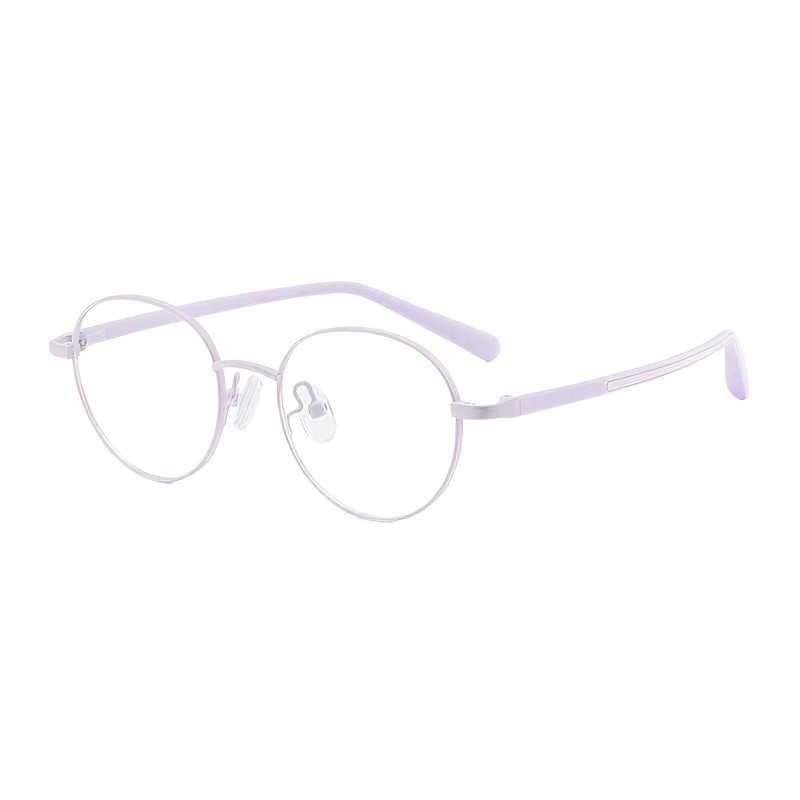 Round Purple Eyeglasses