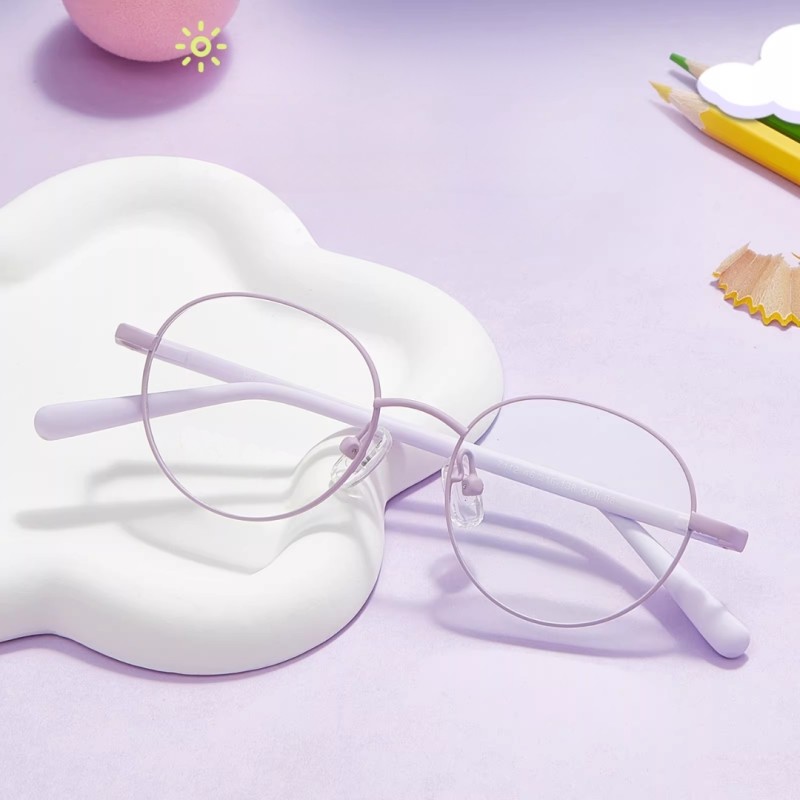Round Purple Eyeglasses