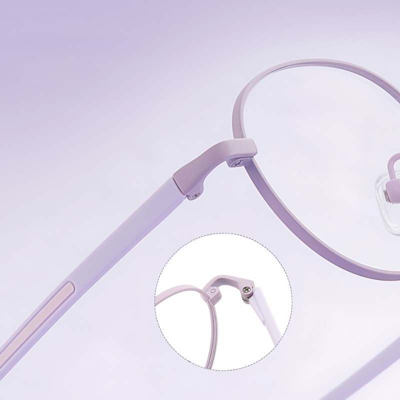 Round Purple Eyeglasses