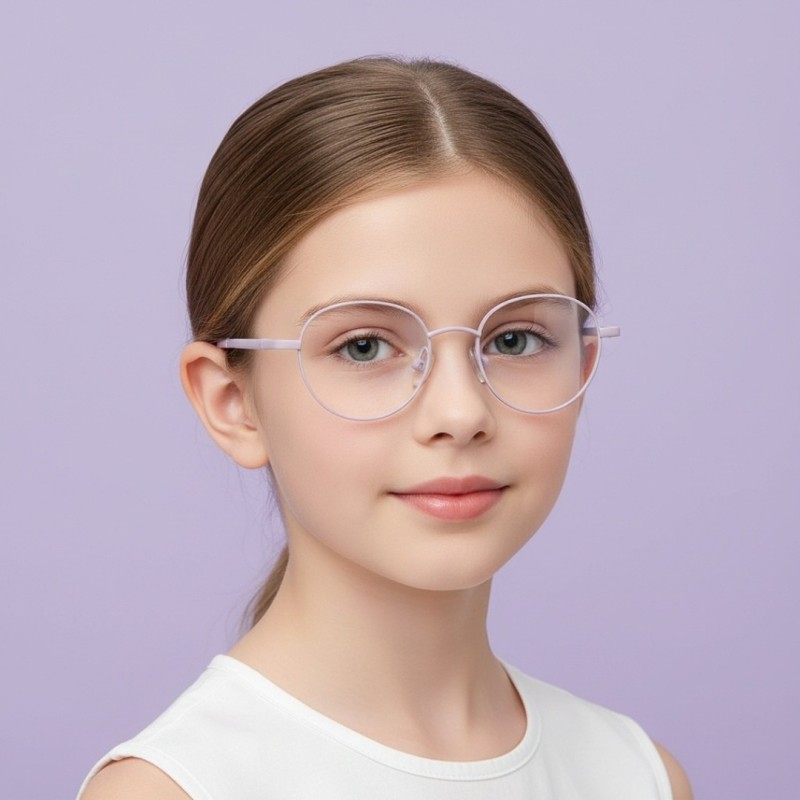 Round Purple Eyeglasses