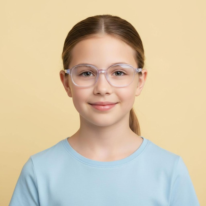 Rectangle Purple Eyeglasses