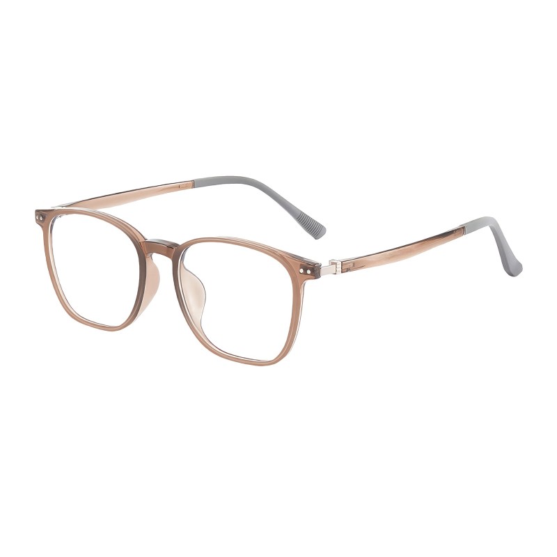 Rectangle Brown Eyeglasses