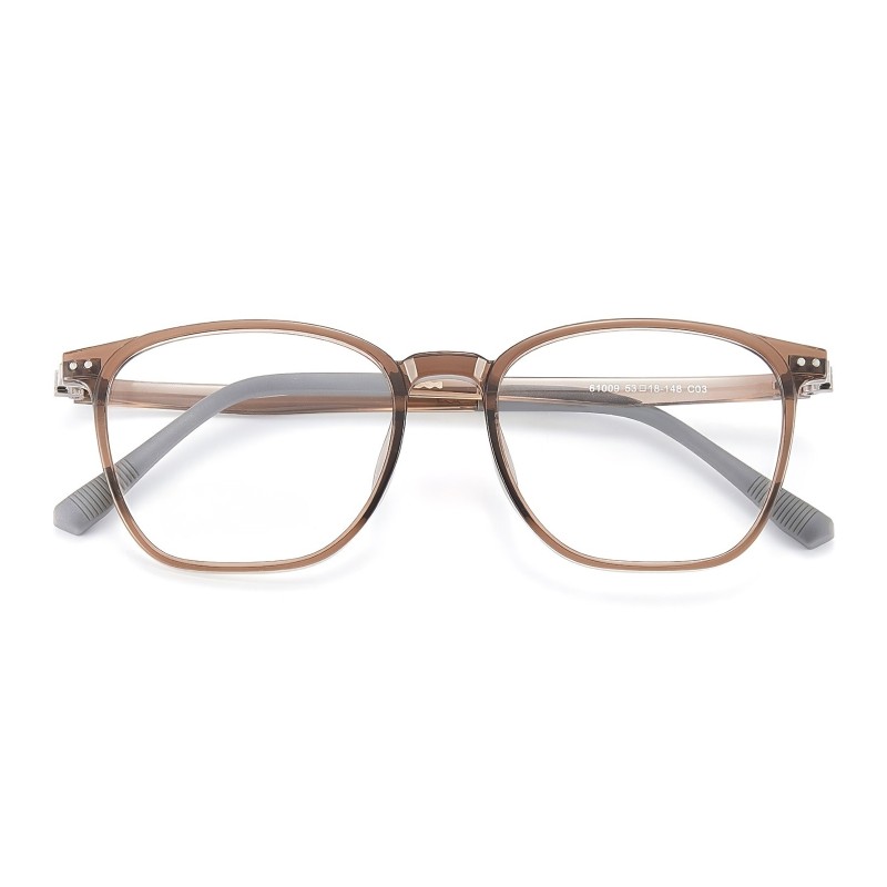 Rectangle Brown Eyeglasses