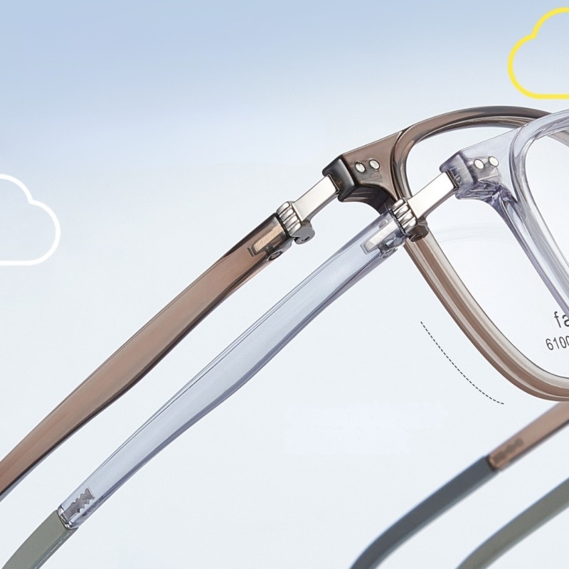 Rectangle Brown Eyeglasses