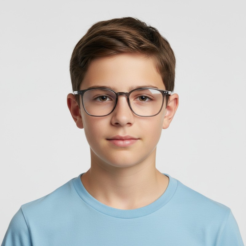 Rectangle Gray Eyeglasses