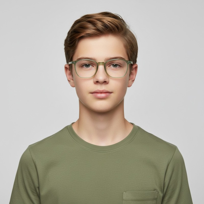 Rectangle Green Eyeglasses