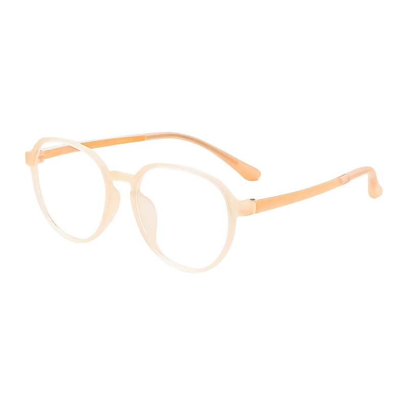 Oval Orange Eyeglasses