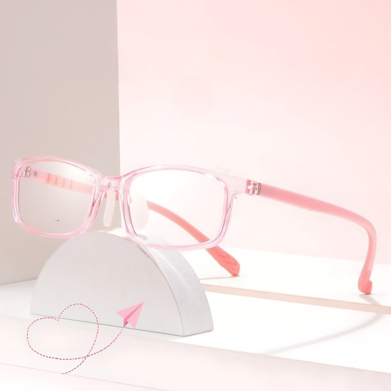 Rectangle Pink Eyeglasses