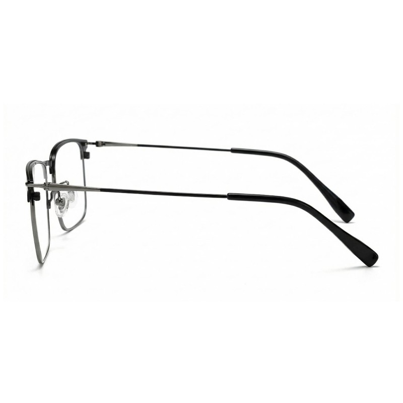 Rectangle Black Gunmetal Eyeglasses