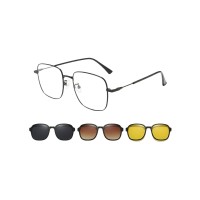 Polygon Black Eyeglasses