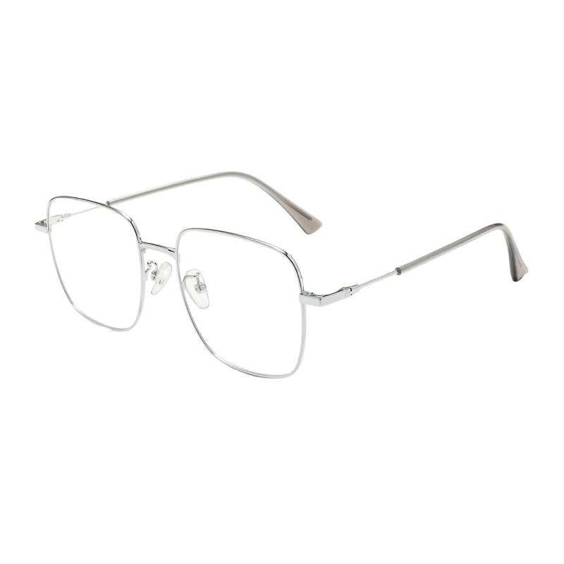 Polygon Silver Eyeglasses