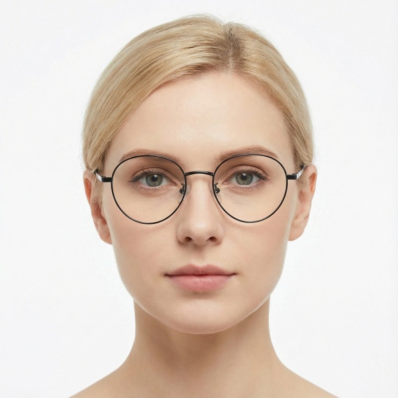 Round Black Eyeglasses