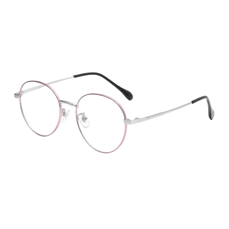 Round Pink Eyeglasses