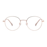 Luna - Round Rose Gold Eyeglasses