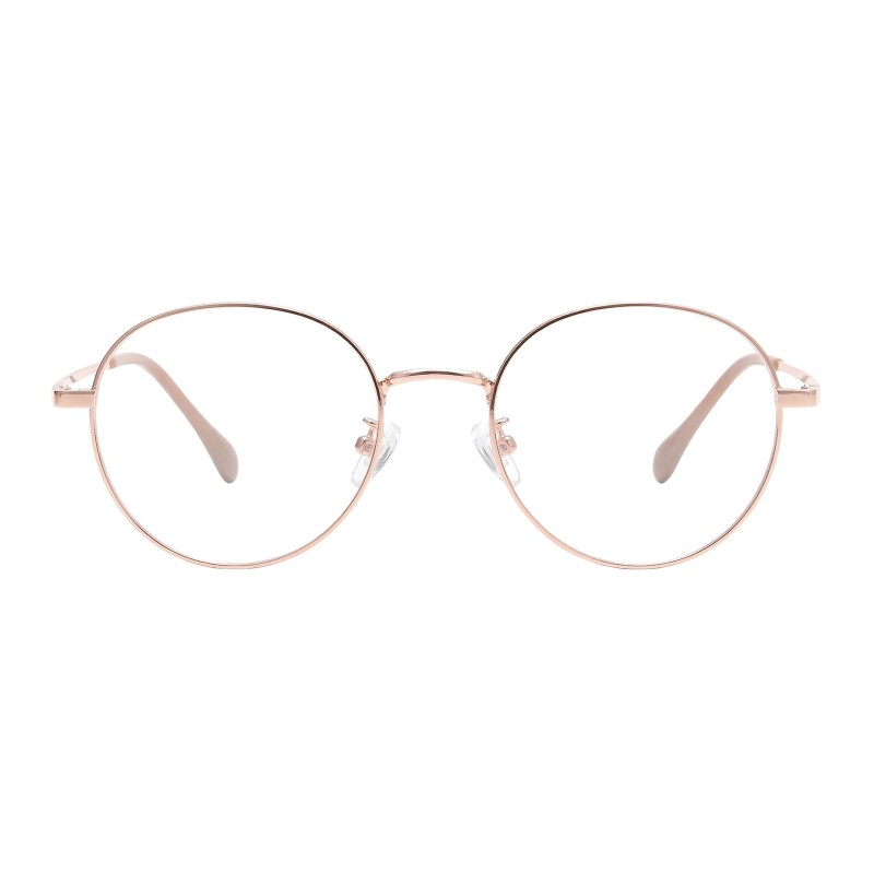 Round Rose Gold Eyeglasses