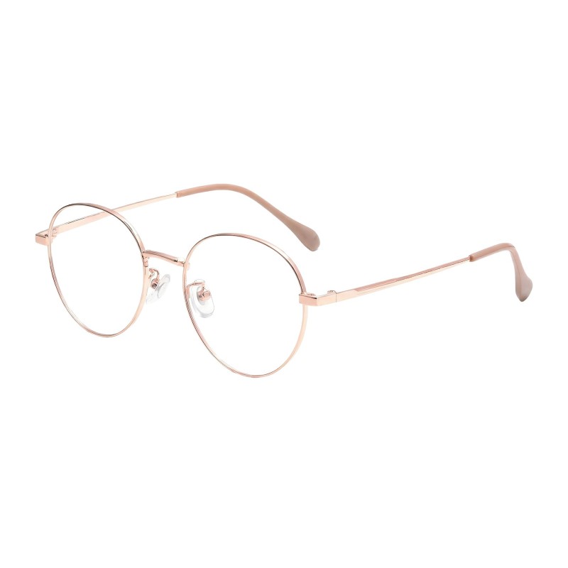 Round Rose Gold Eyeglasses