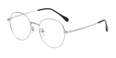 Round Silver Eyeglasses