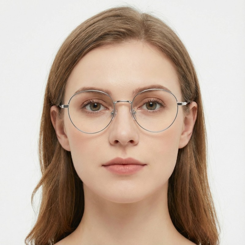 Round Silver Eyeglasses