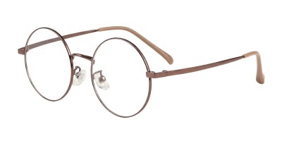 Round Brown Eyeglasses