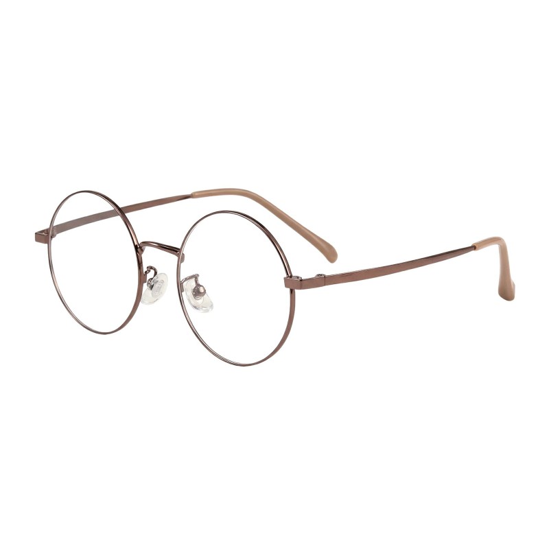 Round Brown Eyeglasses