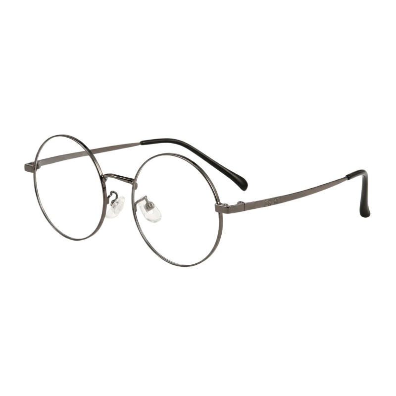 Round Gunmetal Eyeglasses