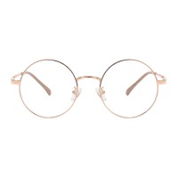 Round Rose Gold Eyeglasses