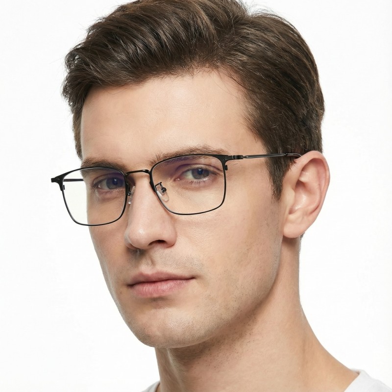 Rectangle Black Eyeglasses