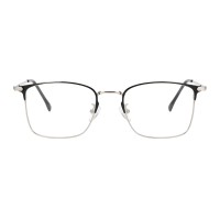 Rectangle Black Silver Eyeglasses