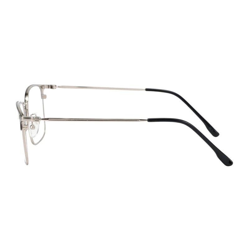 Rectangle Black Silver Eyeglasses