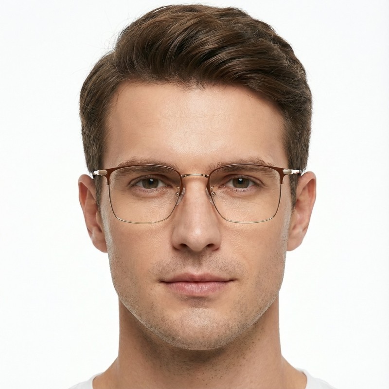 Rectangle Chocolate Eyeglasses