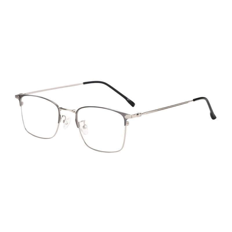 Rectangle Gray Eyeglasses