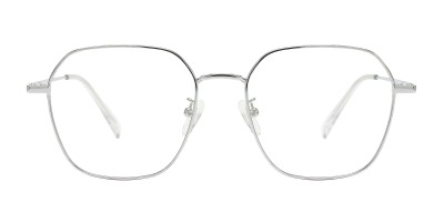 Square Silver Eyeglasses