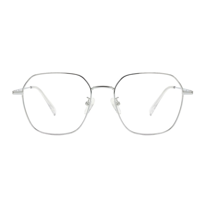 Square Silver Eyeglasses