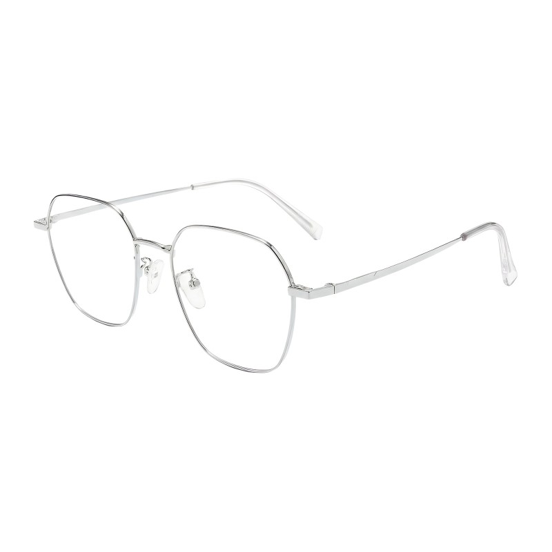 Square Silver Eyeglasses
