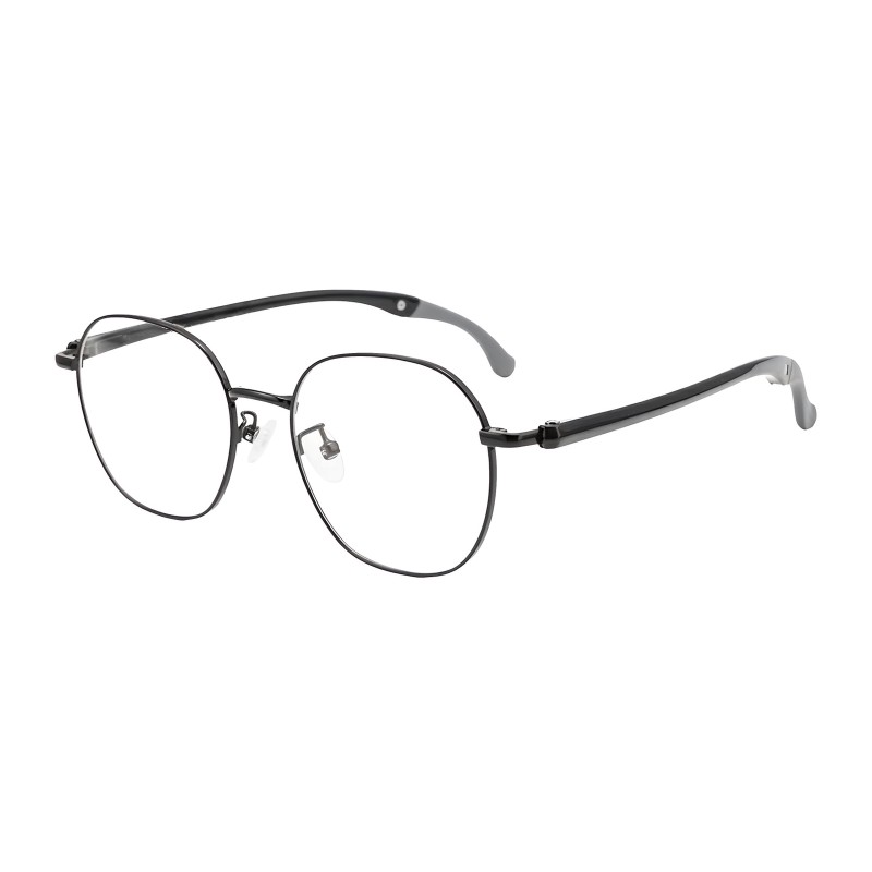 Polygon Black Eyeglasses