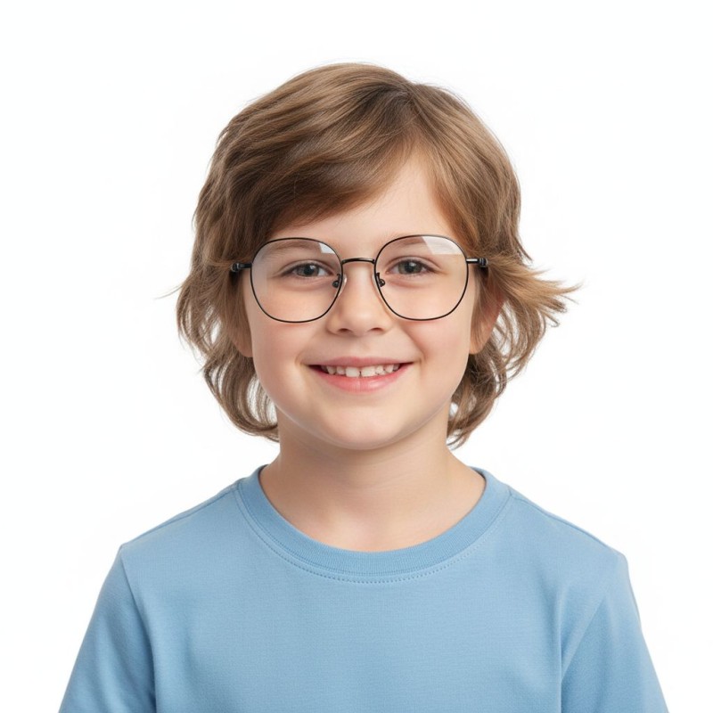 Polygon Black Eyeglasses