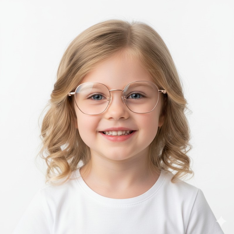 Polygon Rose Gold Eyeglasses