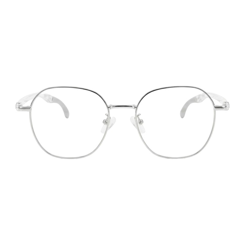 Polygon Silver Eyeglasses