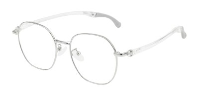 Polygon Silver Eyeglasses