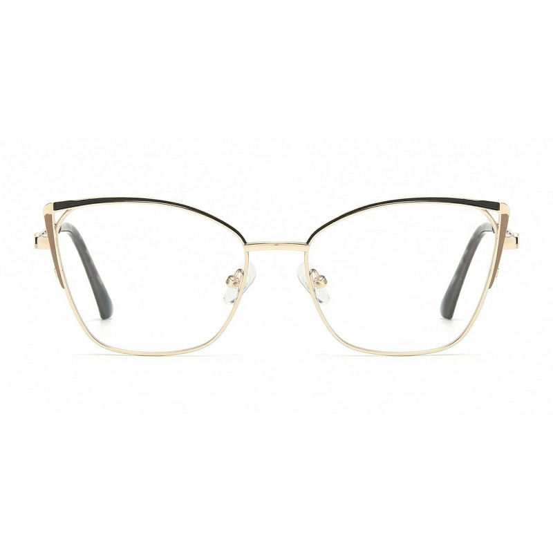 Cat Eye Black Golden Eyeglasses