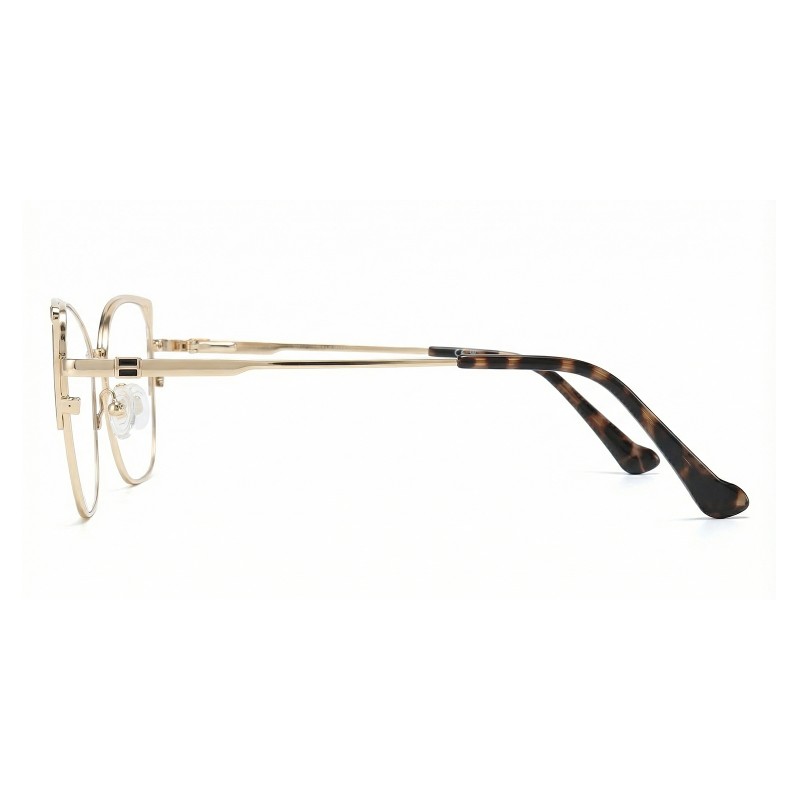 Cat Eye Black Golden Eyeglasses