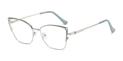Cat Eye Blue Eyeglasses