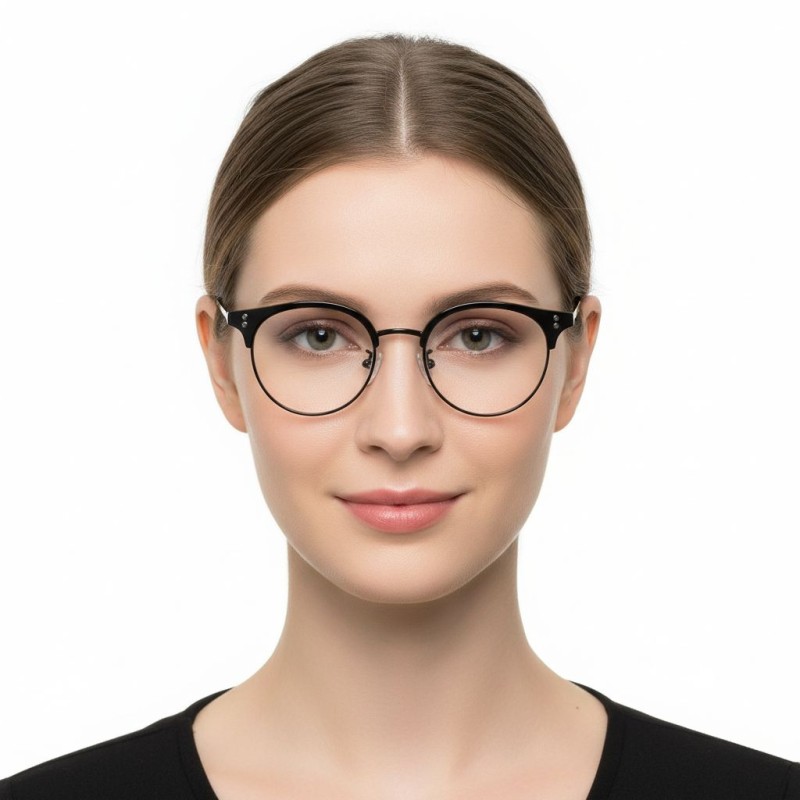 Round Black Eyeglasses