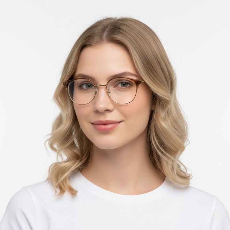 Round Golden Eyeglasses