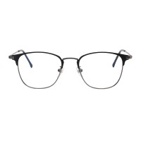 Round Black Gunmetal Eyeglasses